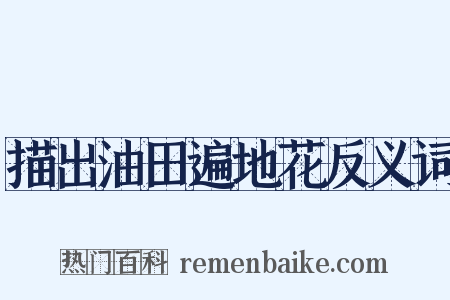 描出油田遍地花反义词是什么意思的图片